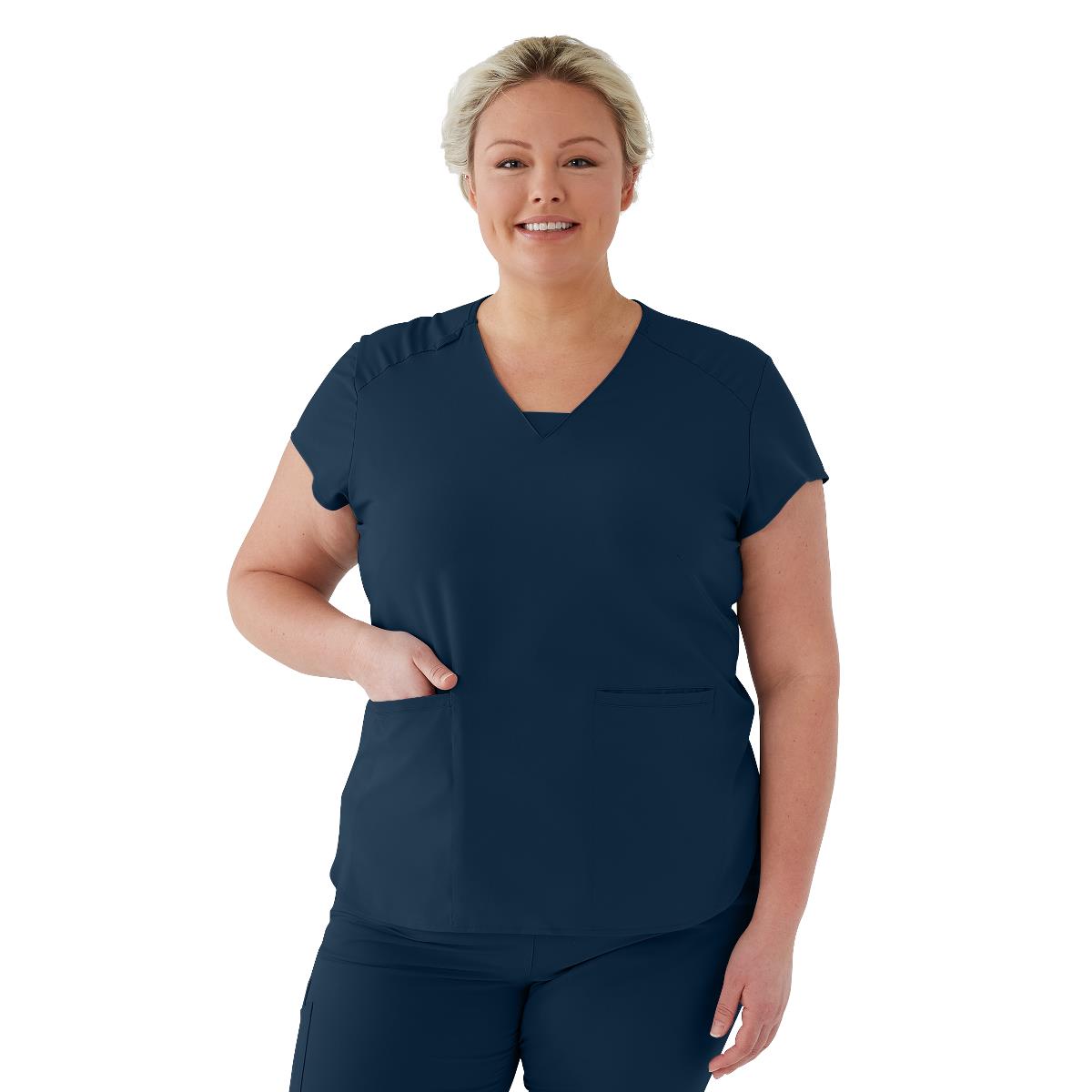 Medline Monroe AVE Women's V-Neck Tunic Style Scrub Tops (Style 4805)