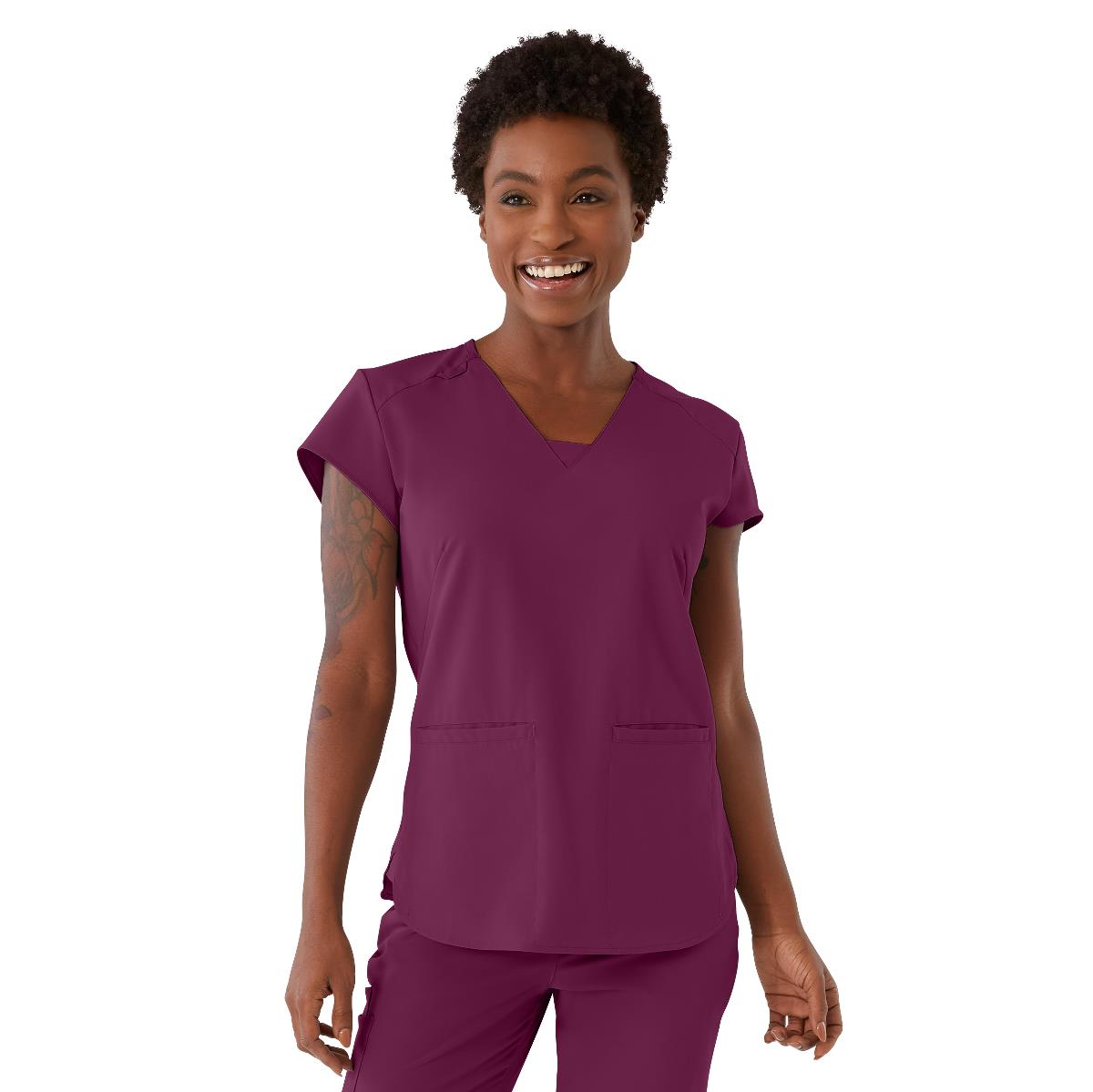 Medline Monroe AVE Women's V-Neck Tunic Style Scrub Tops (Style 4805)