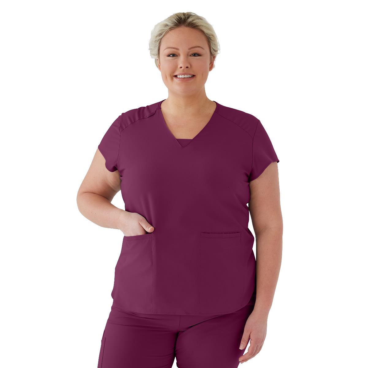 Medline Monroe AVE Women's V-Neck Tunic Style Scrub Tops (Style 4805)