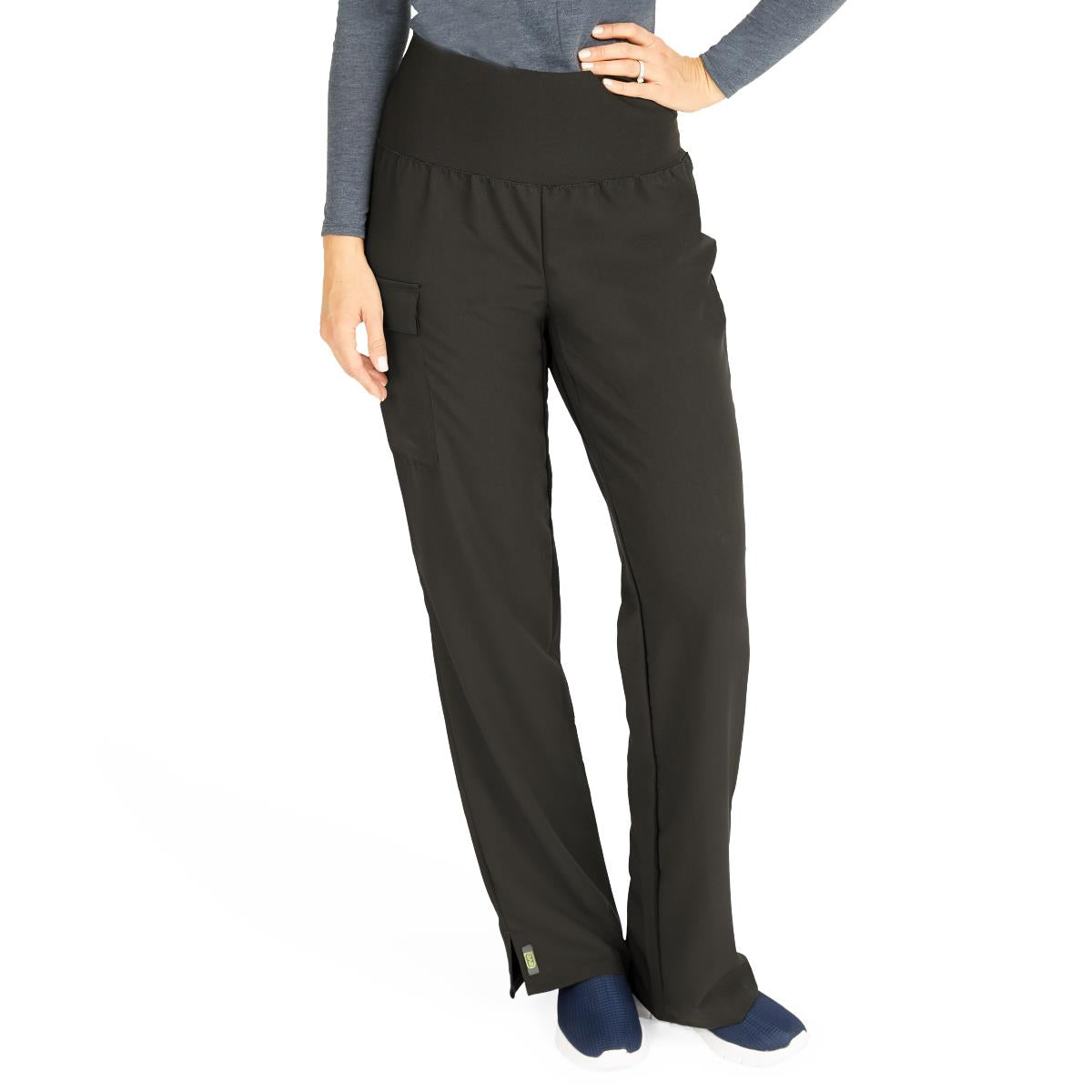 Medline Ocean AVE Women's Wide Waistband Stretch Scrub Pants - Petite Length (Style 5560)