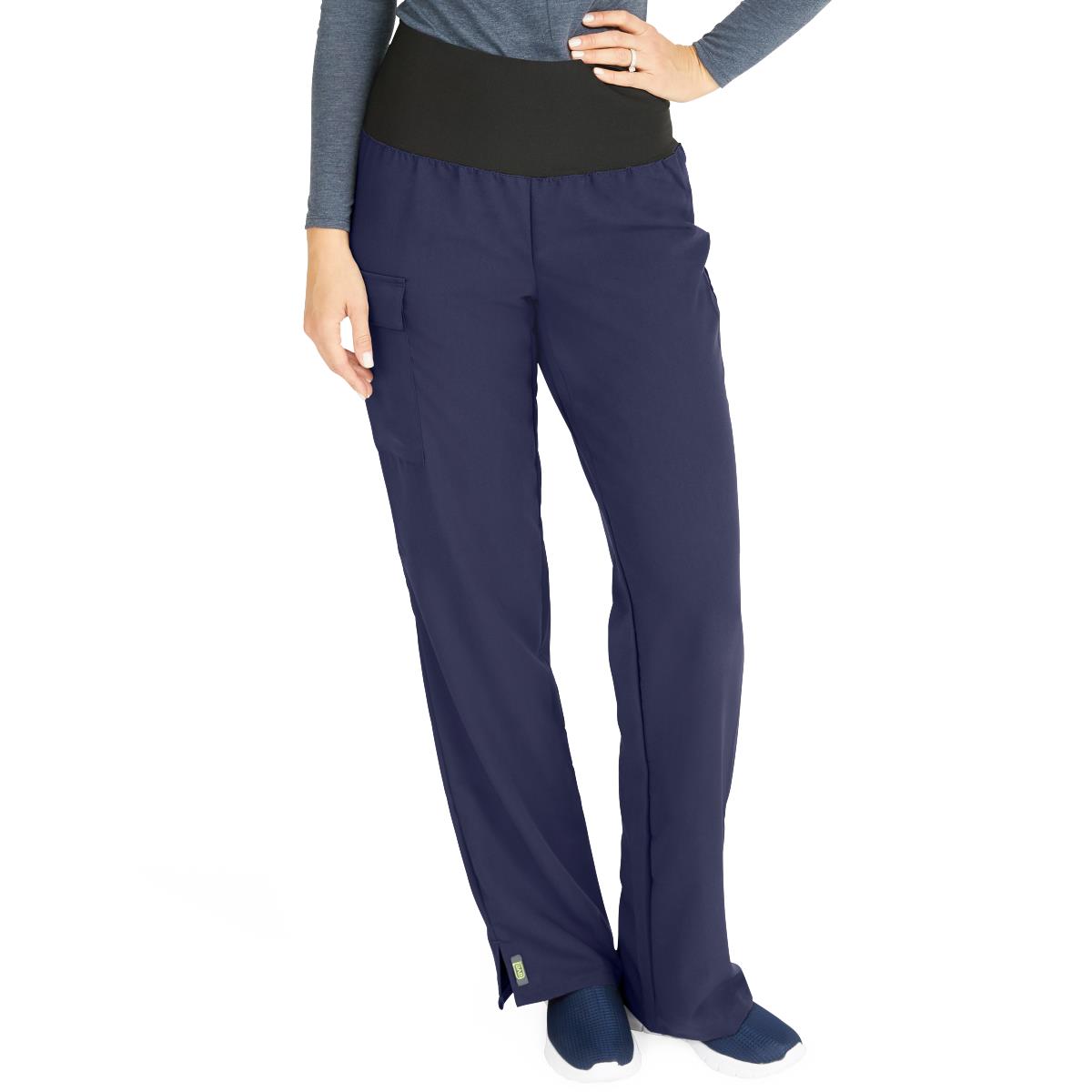 Medline Ocean AVE Women's Wide Waistband Stretch Scrub Pants - Tall Length (Style 5560)
