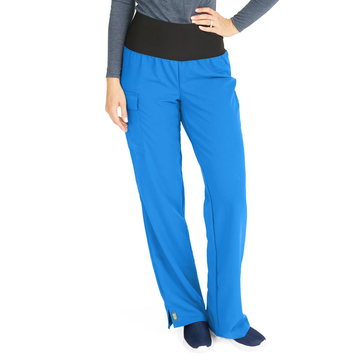 Medline Ocean AVE Women's Wide Waistband Stretch Scrub Pants - Petite Length (Style 5560)