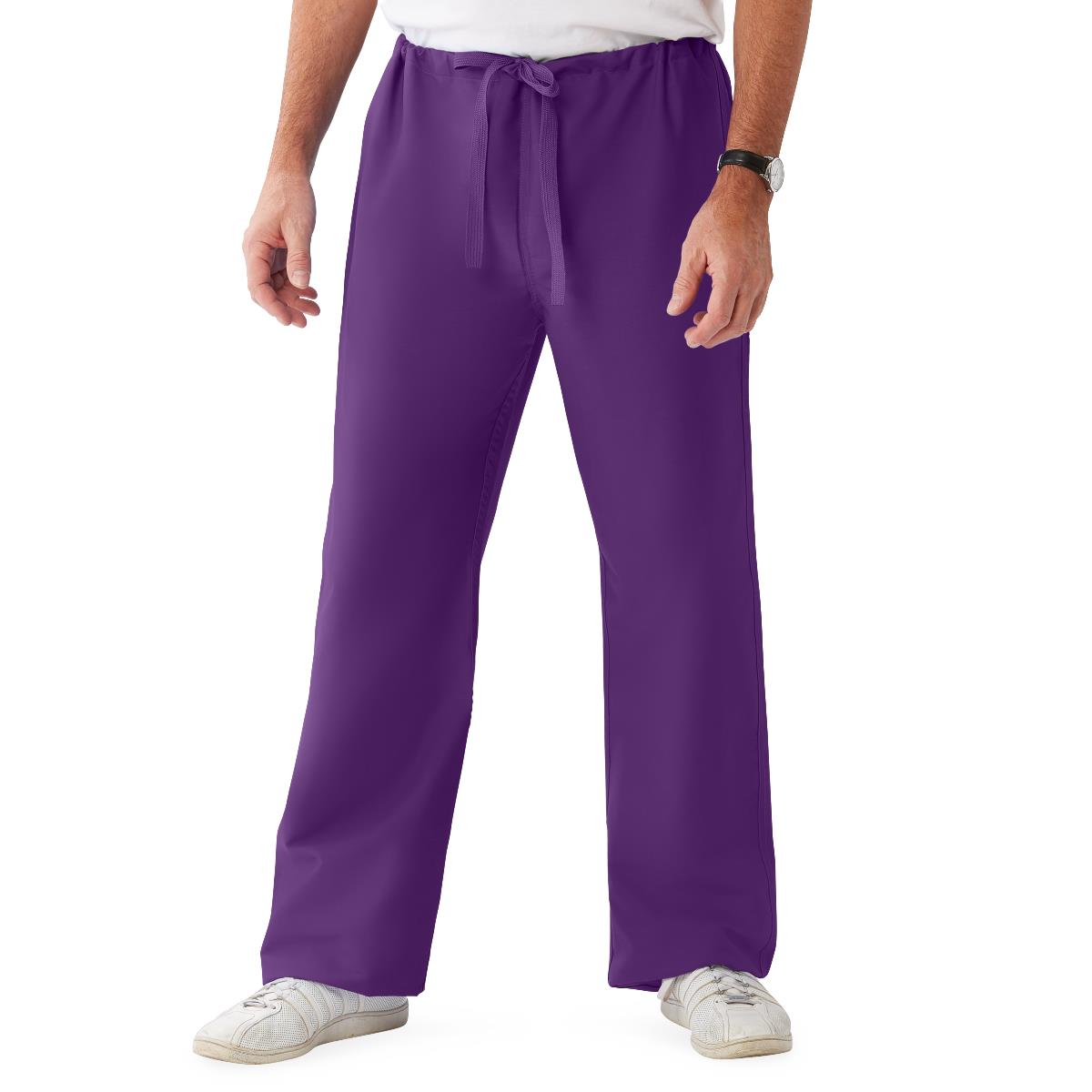 Medline ComfortEase Unisex Reversible Scrub Pants - Purple (Style 900)