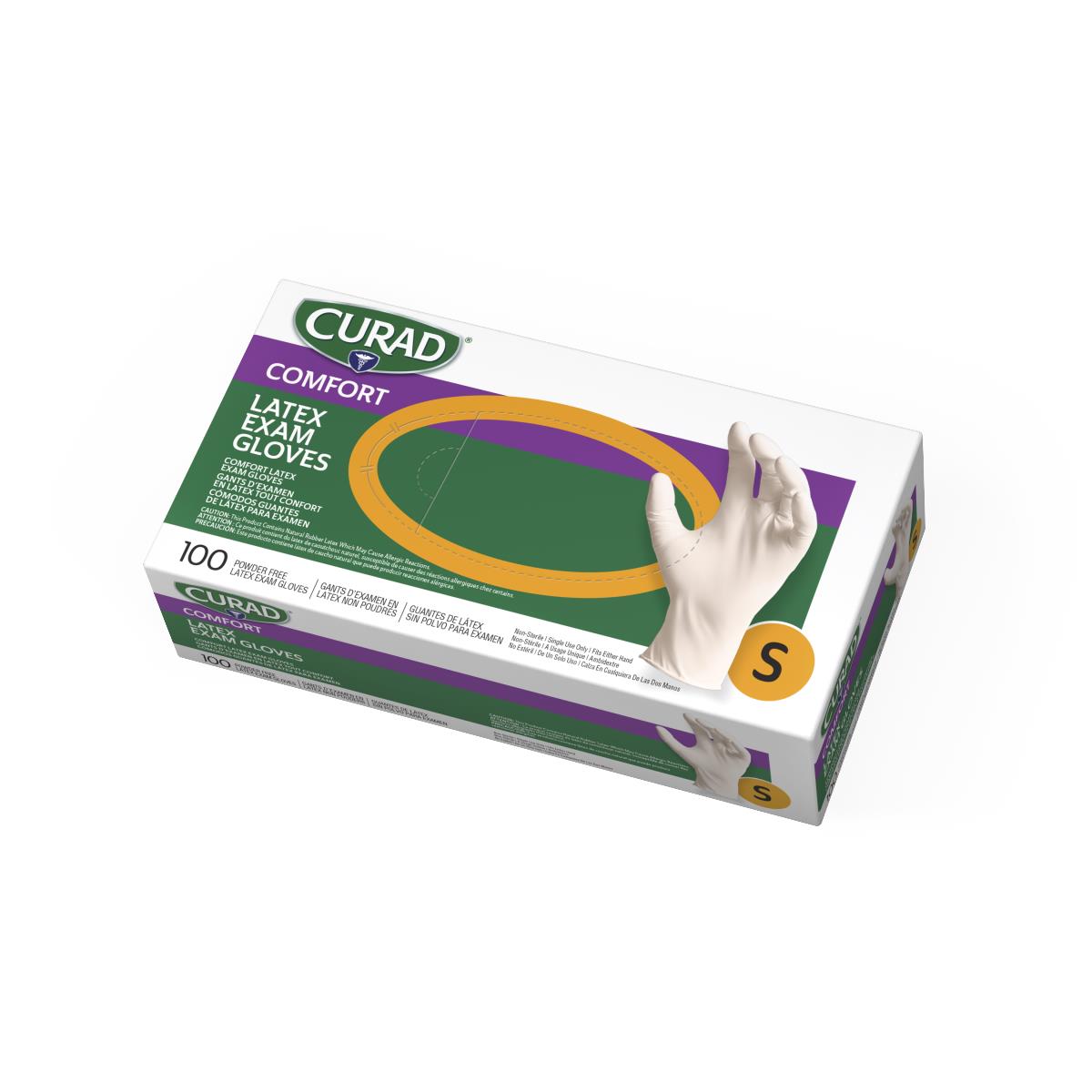Medline CURAD Powder-Free Textured Latex Exam Gloves