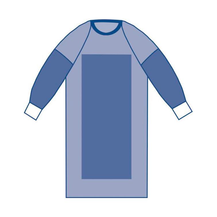 Medline Sterile Sirus Poly-Reinforced Surgical Gowns with Raglan Sleeves