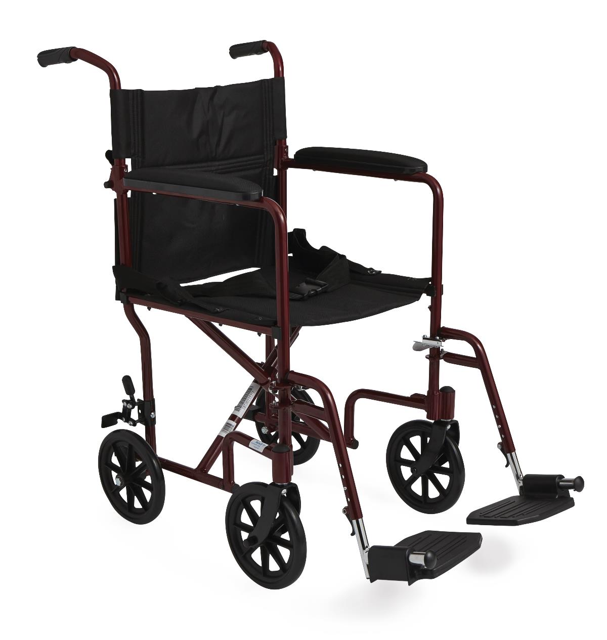 Medline Basic Aluminum Transport Chair with 8" Wheels