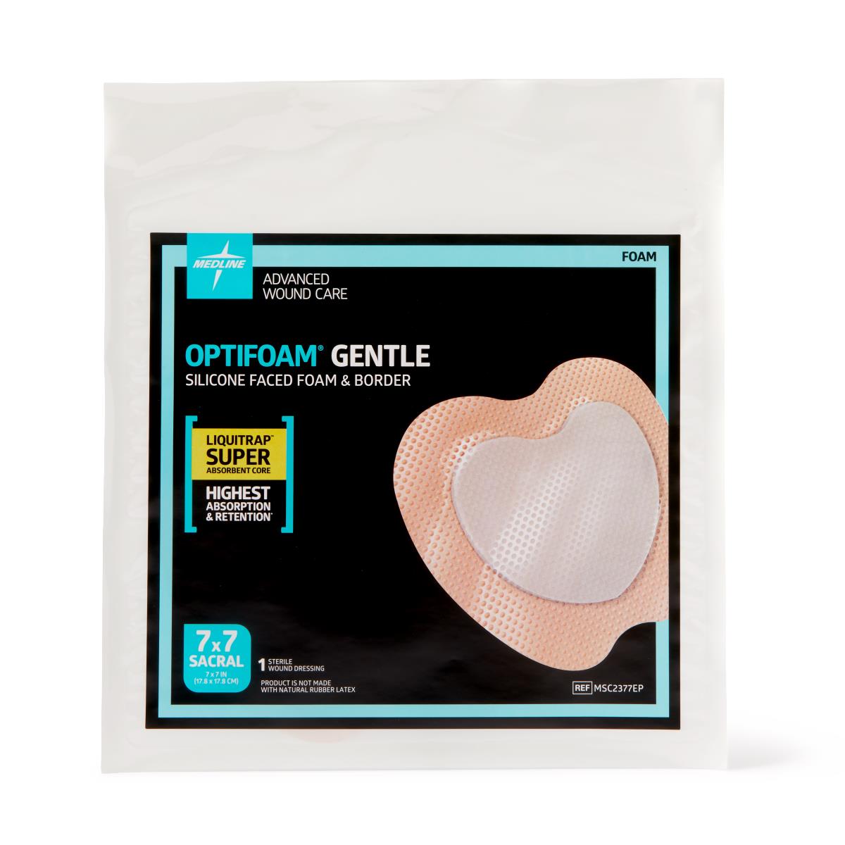 Medline Optifoam Gentle LQ Silicone-Faced Foam Wound Dressings
