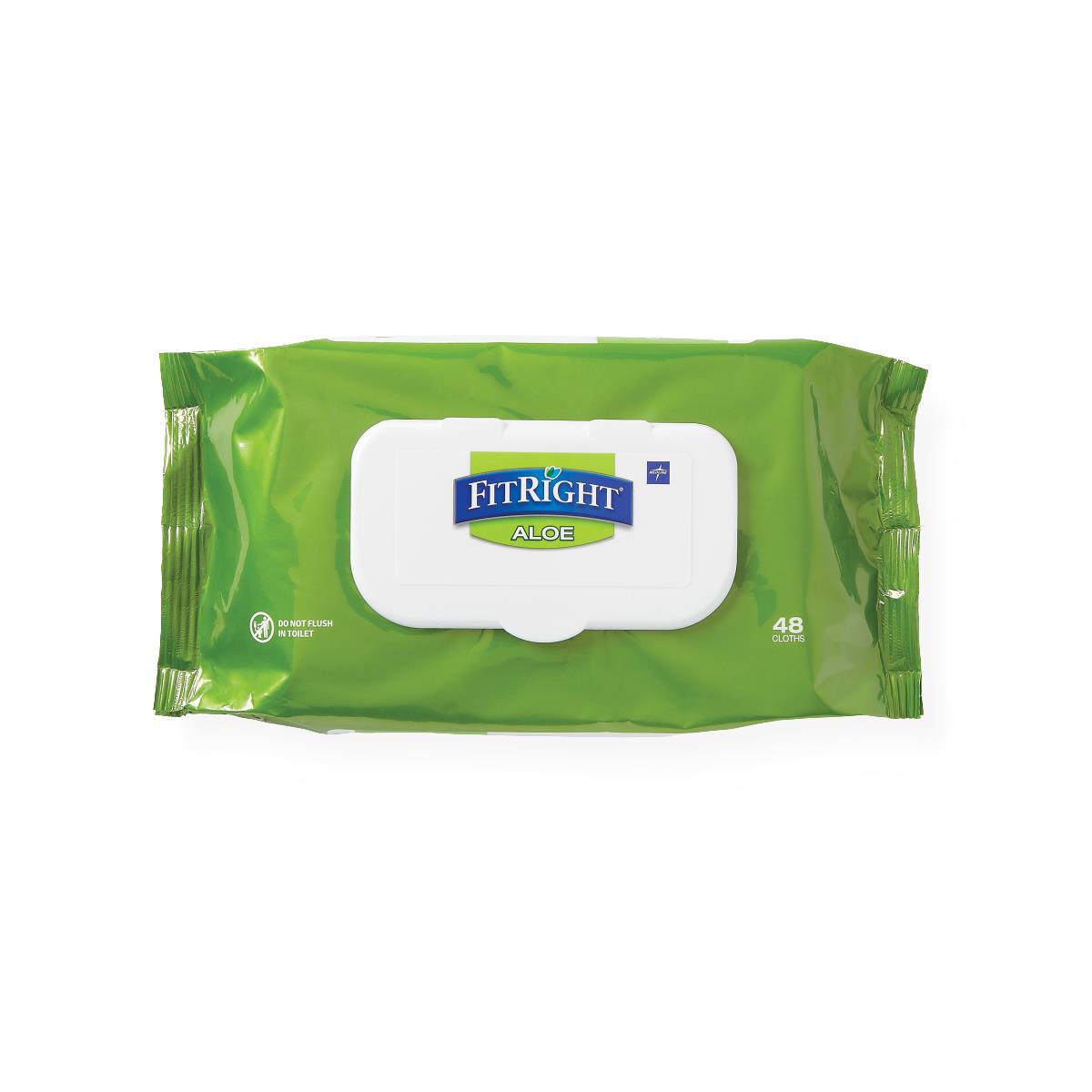 Medline FitRight Aloe Personal Cleansing Wipes