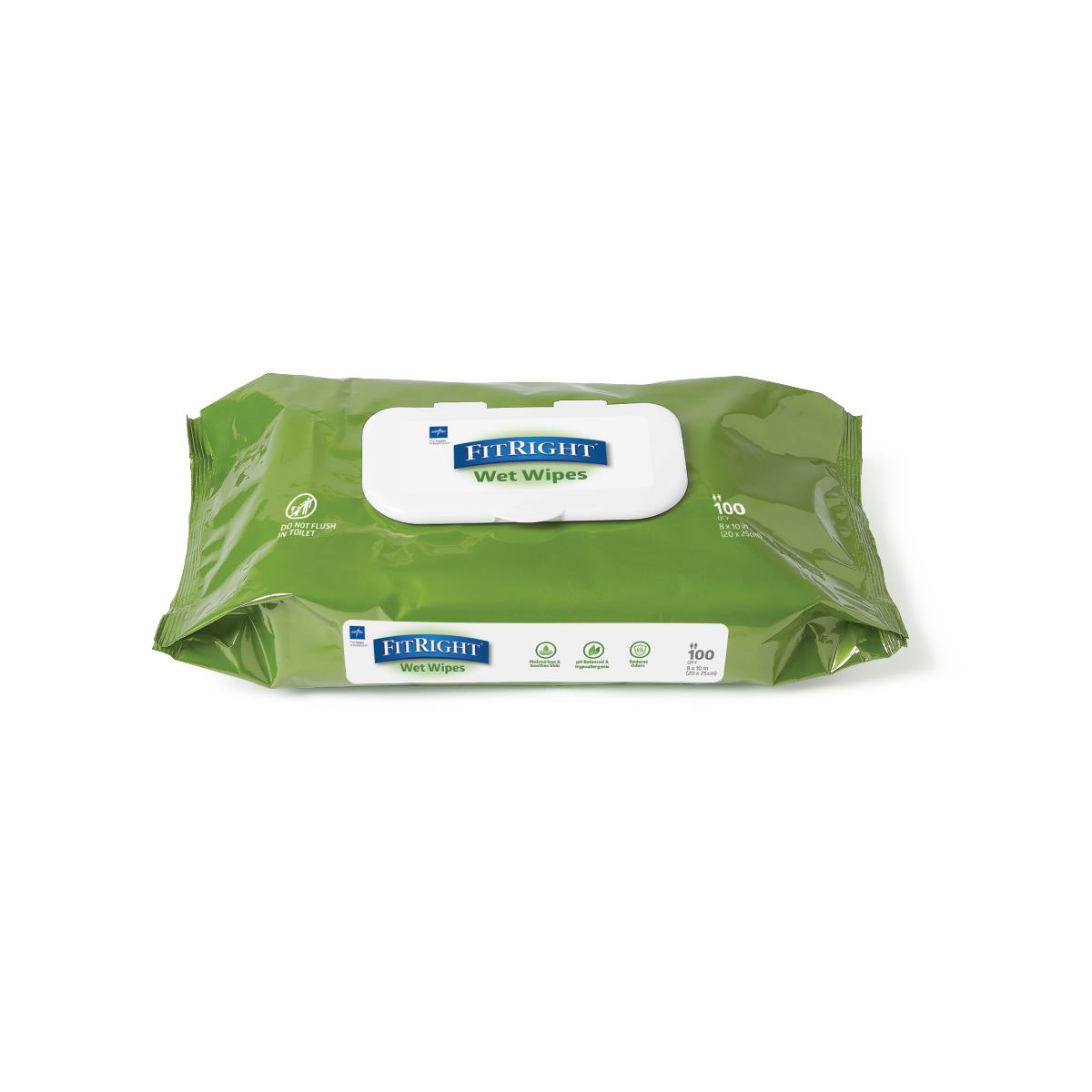 Medline FitRight Aloe Personal Cleansing Wipes
