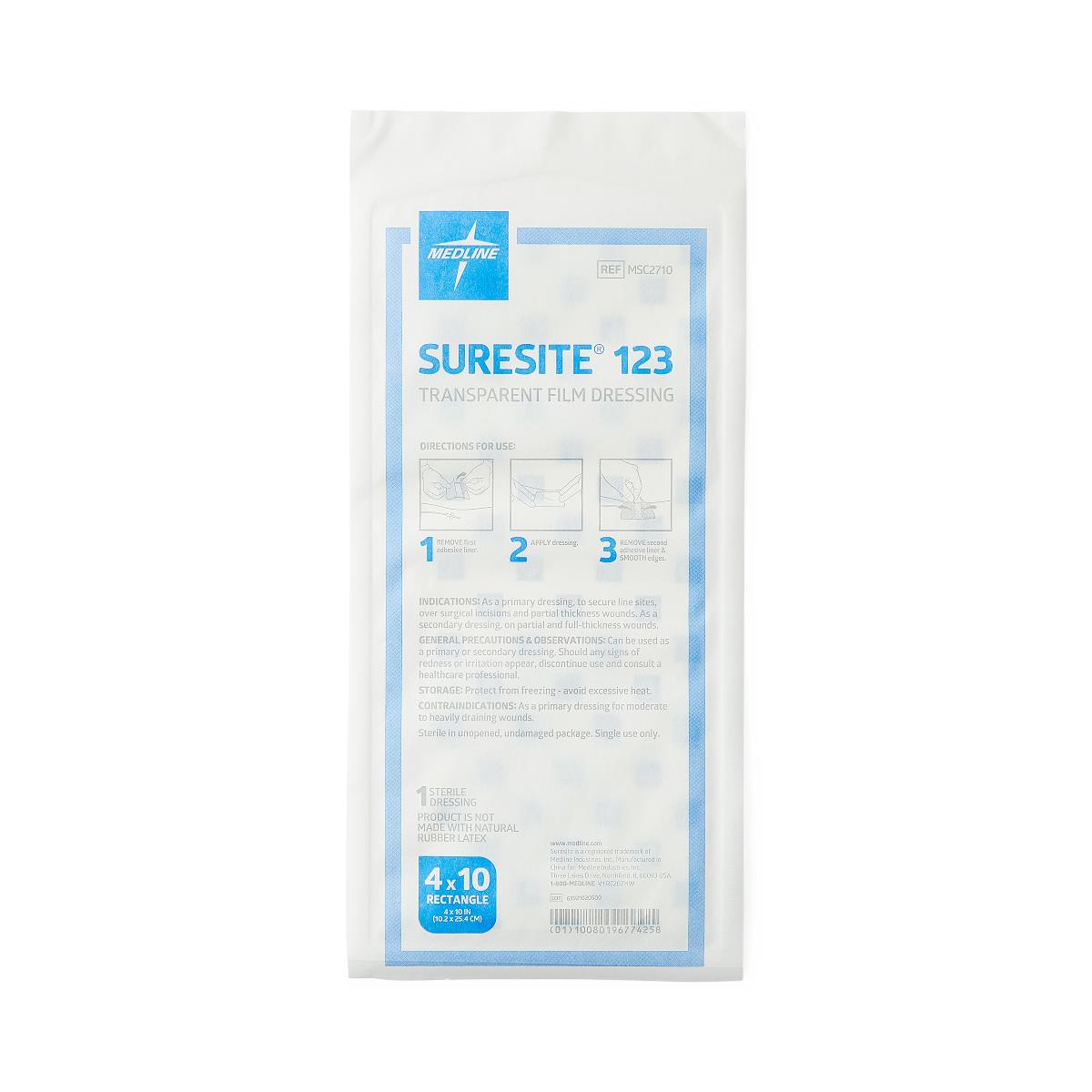 Medline SureSite 123 Transparent Film Dressing
