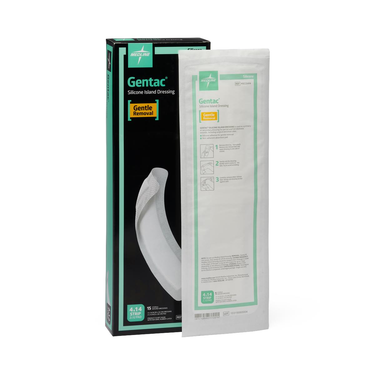 Medline Gentac Silicone Island Wound Dressings