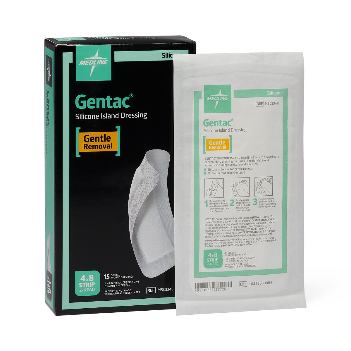 Medline Gentac Silicone Island Wound Dressings