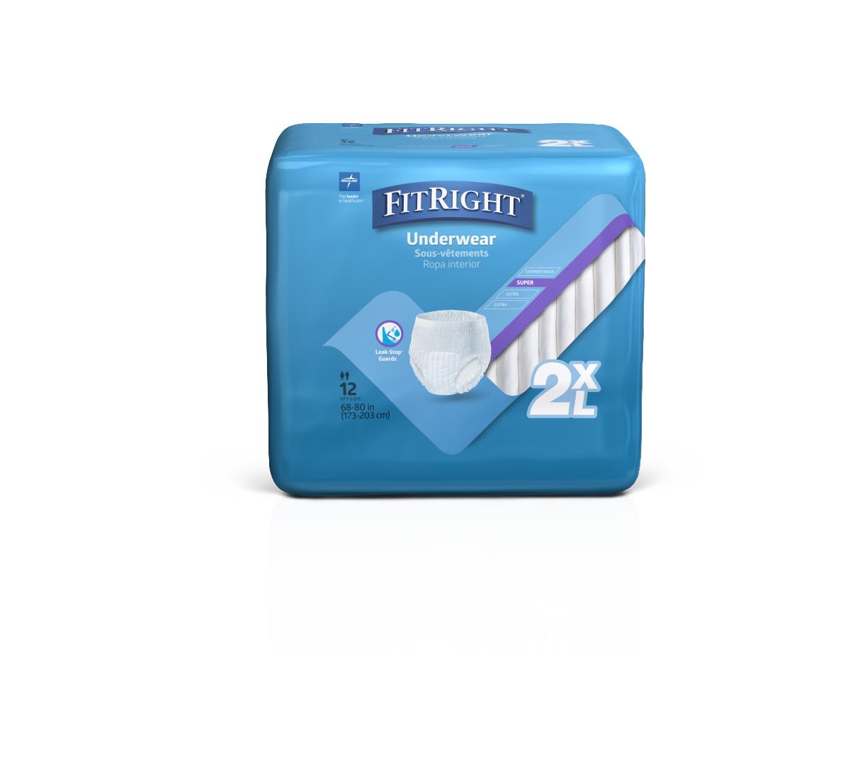 Medline FitRight Super Adult Incontinence Underwear