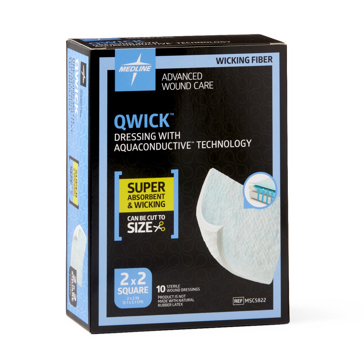 Medline Qwick Nonadhesive Superabsorbent Wound Dressings