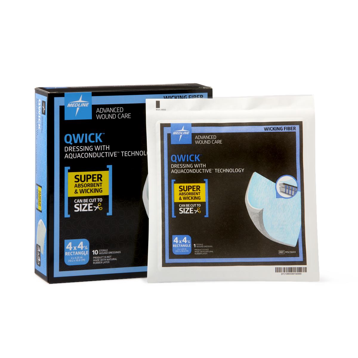 Medline Qwick Nonadhesive Superabsorbent Wound Dressings