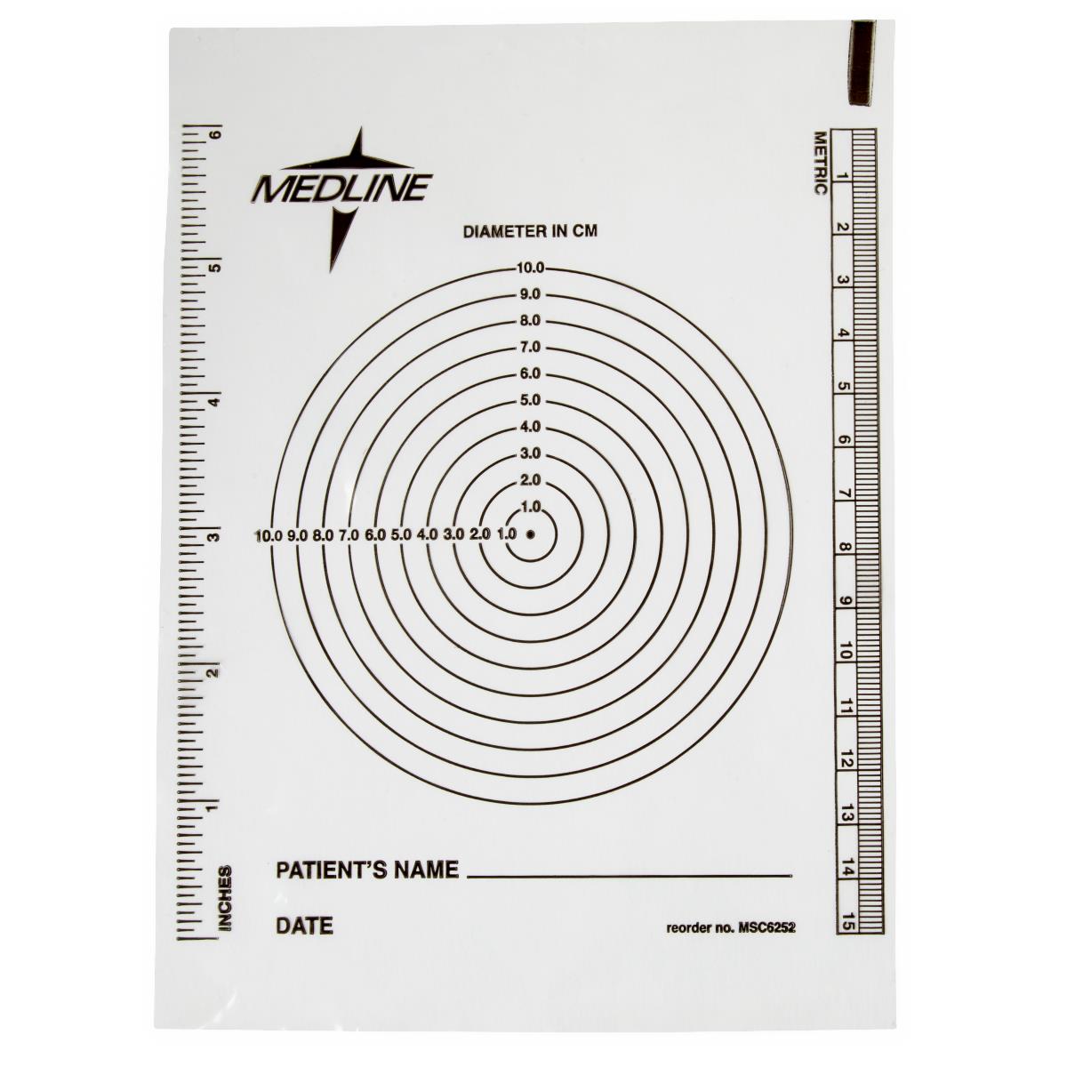 Medline Bullseye Plastic Wound Ruler