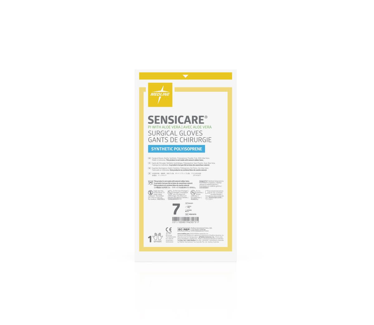 Medline SensiCare PI with Aloe Surgical Gloves