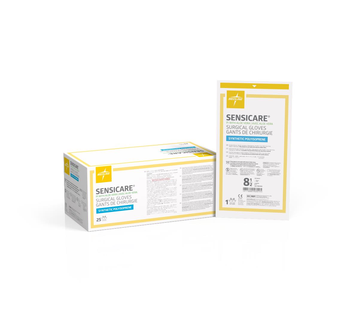 Medline SensiCare PI with Aloe Surgical Gloves