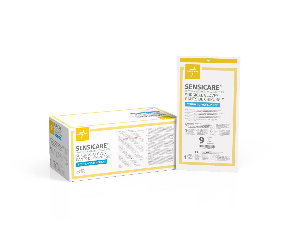 Medline SensiCare PI with Aloe Surgical Gloves