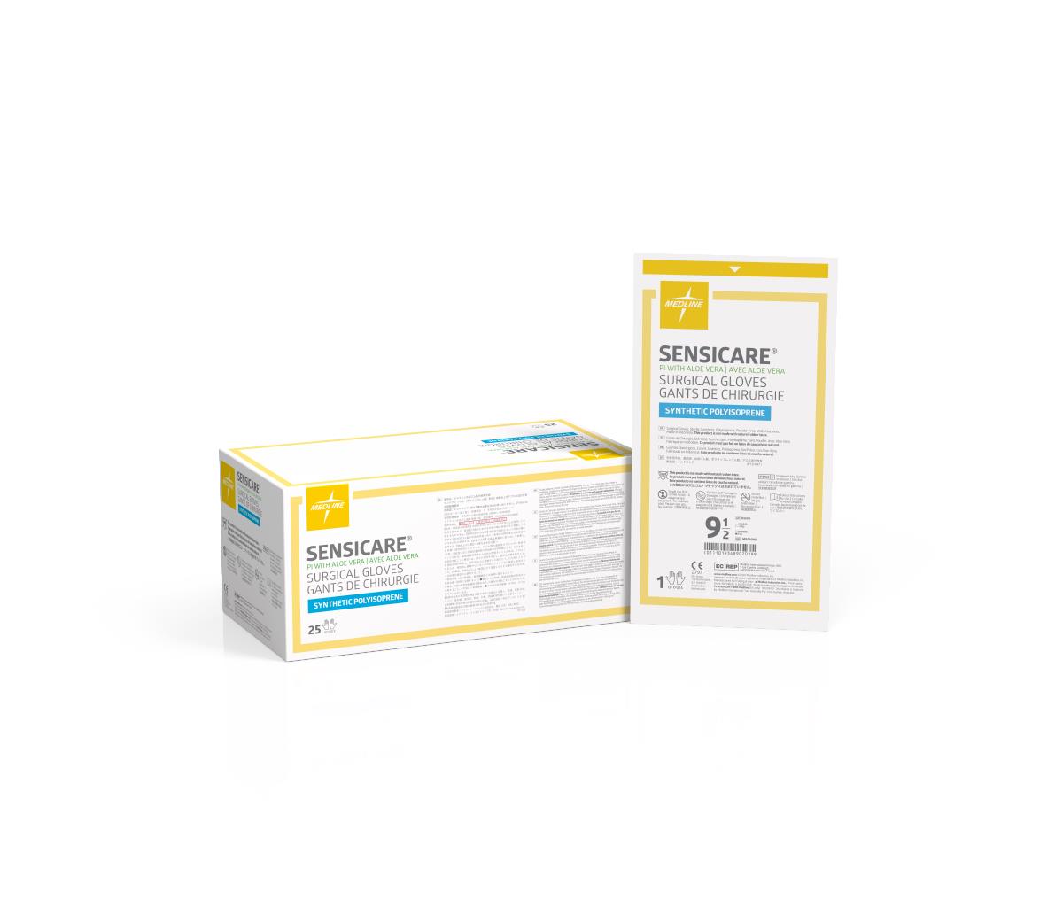 Medline SensiCare PI with Aloe Surgical Gloves