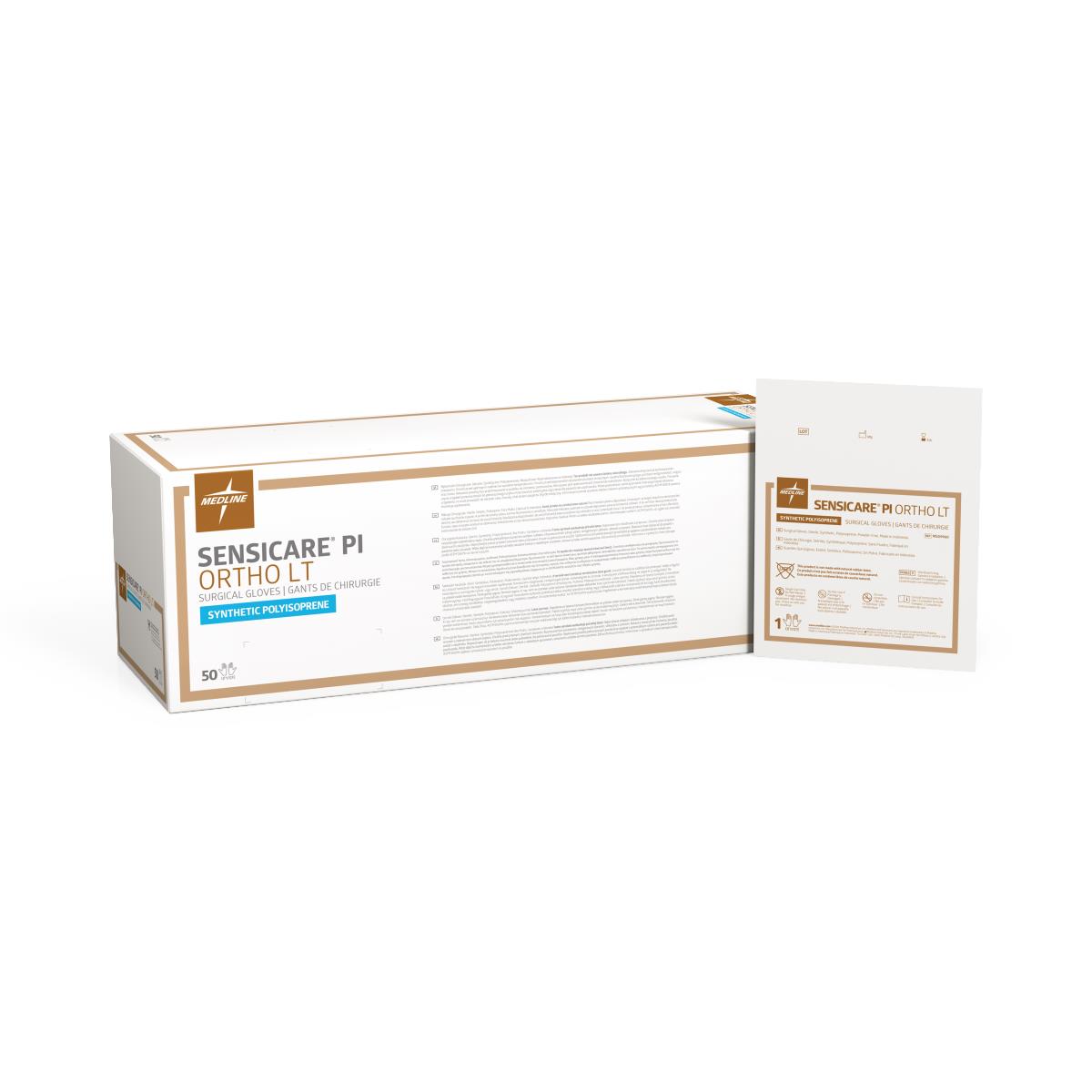 Medline SensiCare PI Ortho LT Surgical Gloves