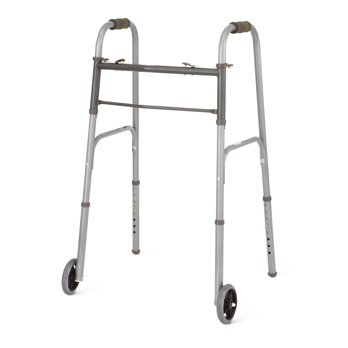 Medline Folding Walkers with 5" Wheels