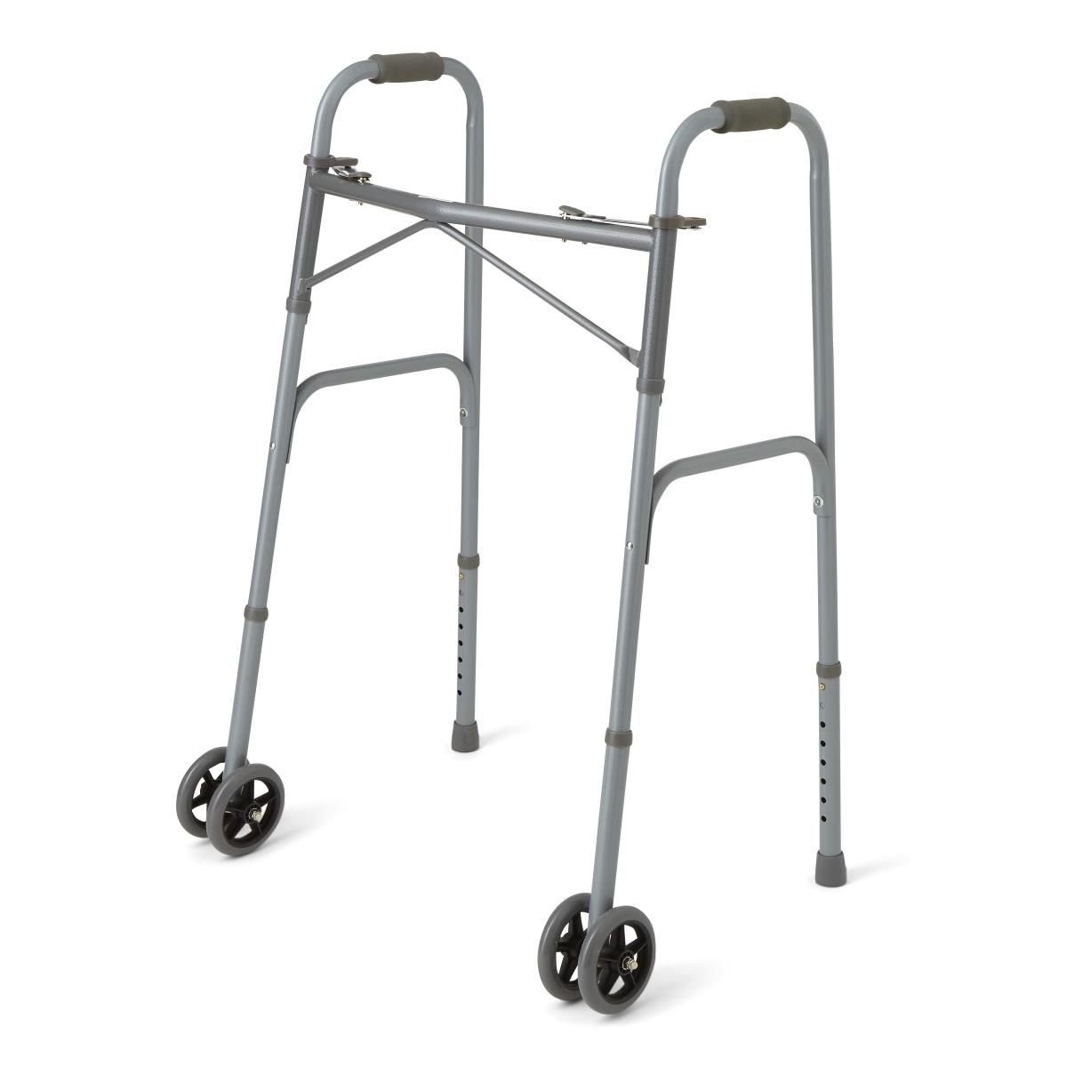 Medline Bariatric Folding Walkers with 5" Wheels