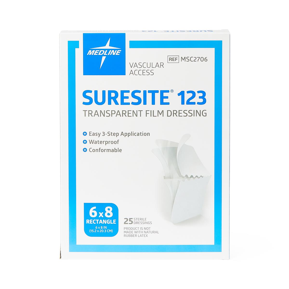 Medline SureSite 123 Transparent Film Dressing
