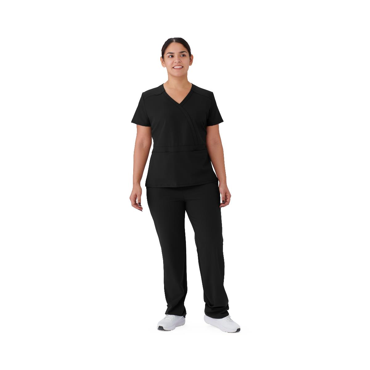 Medline Brooklyn AVE Women's Mock Wrap 2-Pocket Scrub Tops (Style 48787)