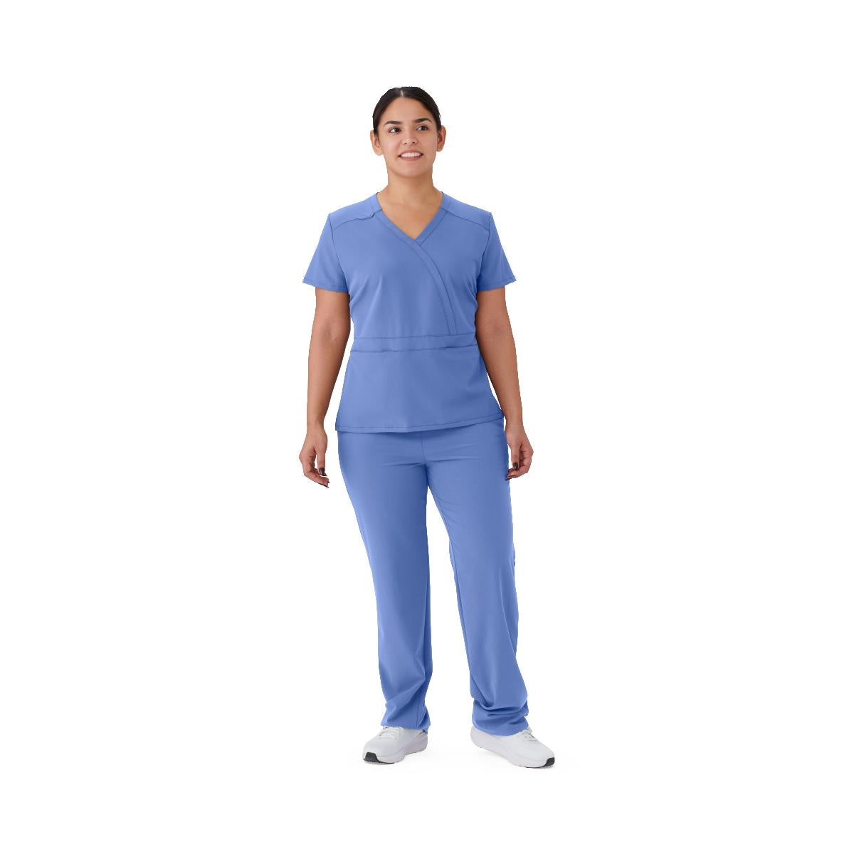 Medline Brooklyn AVE Women's Mock Wrap 2-Pocket Scrub Tops (Style 48787)