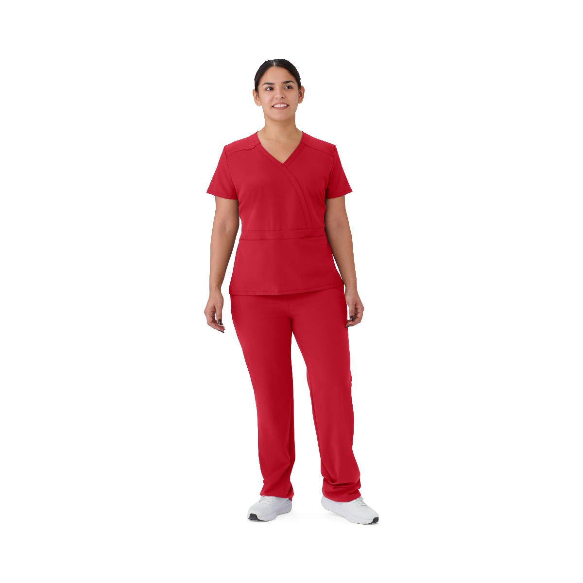 Medline Brooklyn AVE Women's Mock Wrap 2-Pocket Scrub Tops (Style 48787)