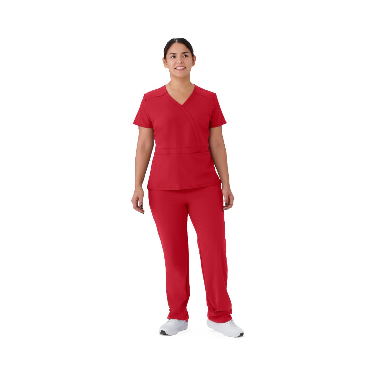 Medline Brooklyn AVE Women's Mock Wrap 2-Pocket Scrub Tops (Style 48787)