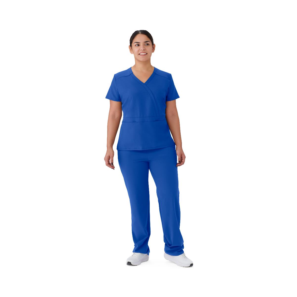 Medline Brooklyn AVE Women's Mock Wrap 2-Pocket Scrub Tops (Style 48787)