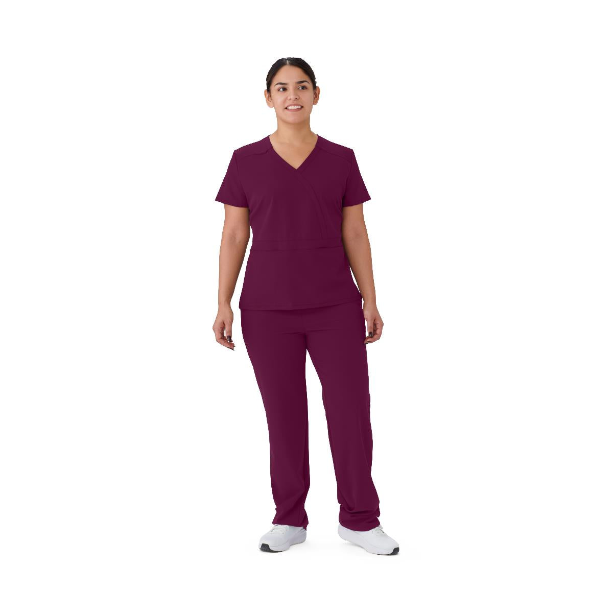 Medline Brooklyn AVE Women's Mock Wrap 2-Pocket Scrub Tops (Style 48787)