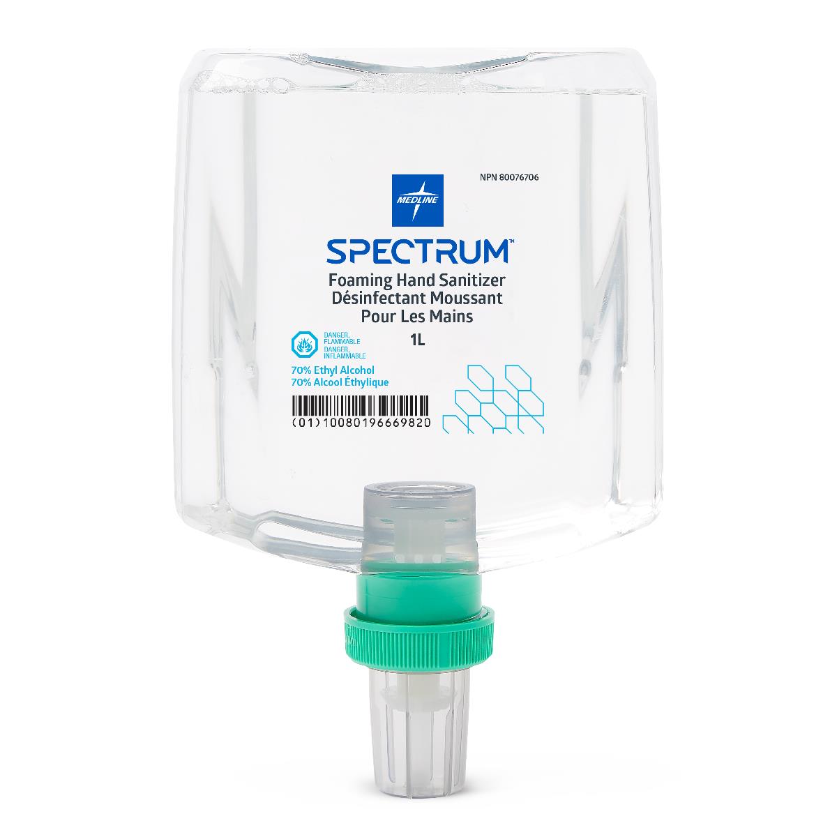 Medline Spectrum Advanced 70% v/v Ethyl Alcohol Foam Hand Sanitizers
