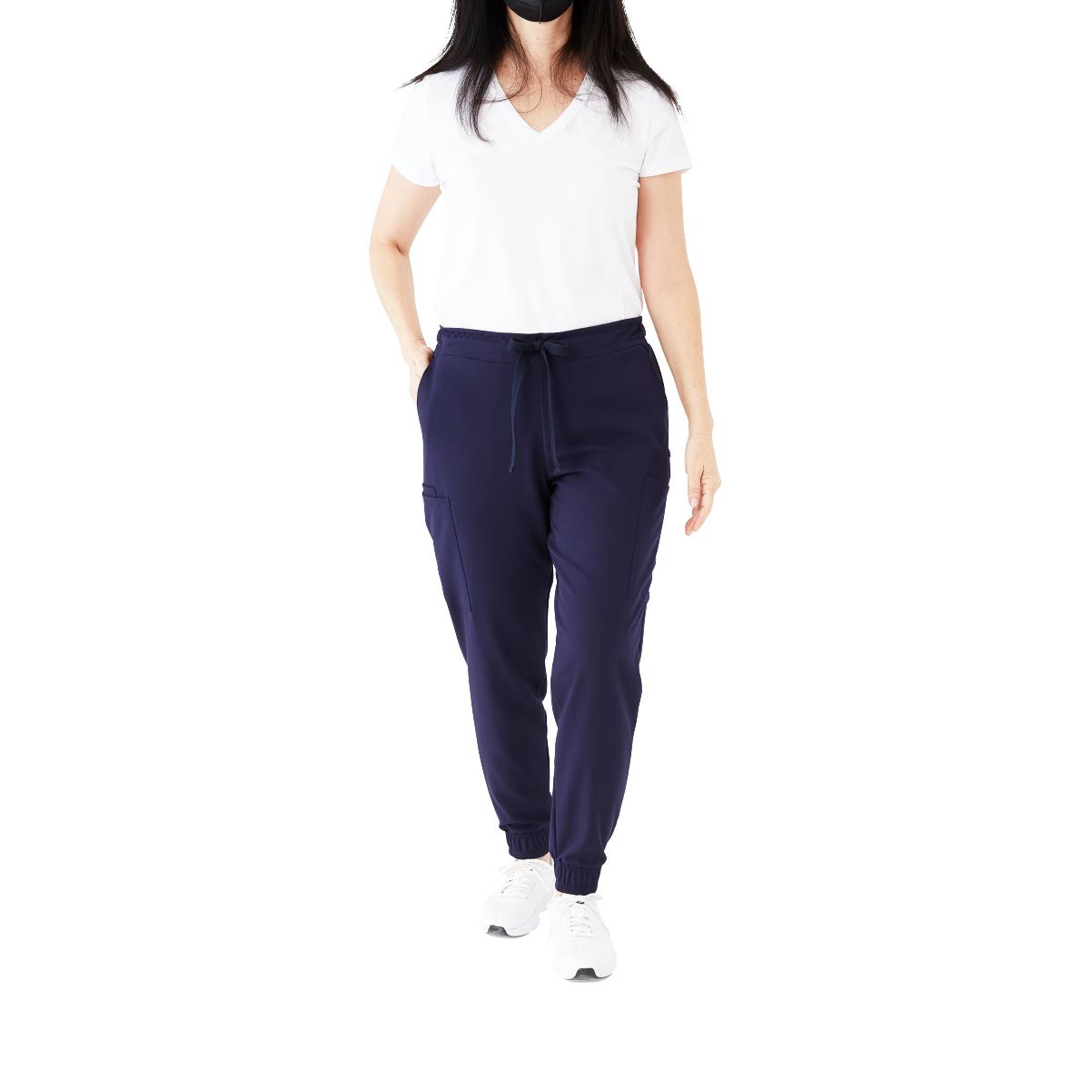 Medline First AVE Women's 7-Pocket Jogger Scrub Pants (Style 2544) - Caribbean Blue