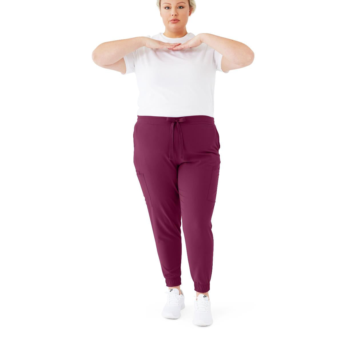 Medline First AVE Women's 7-Pocket Jogger Scrub Pants (Style 2544) - Black