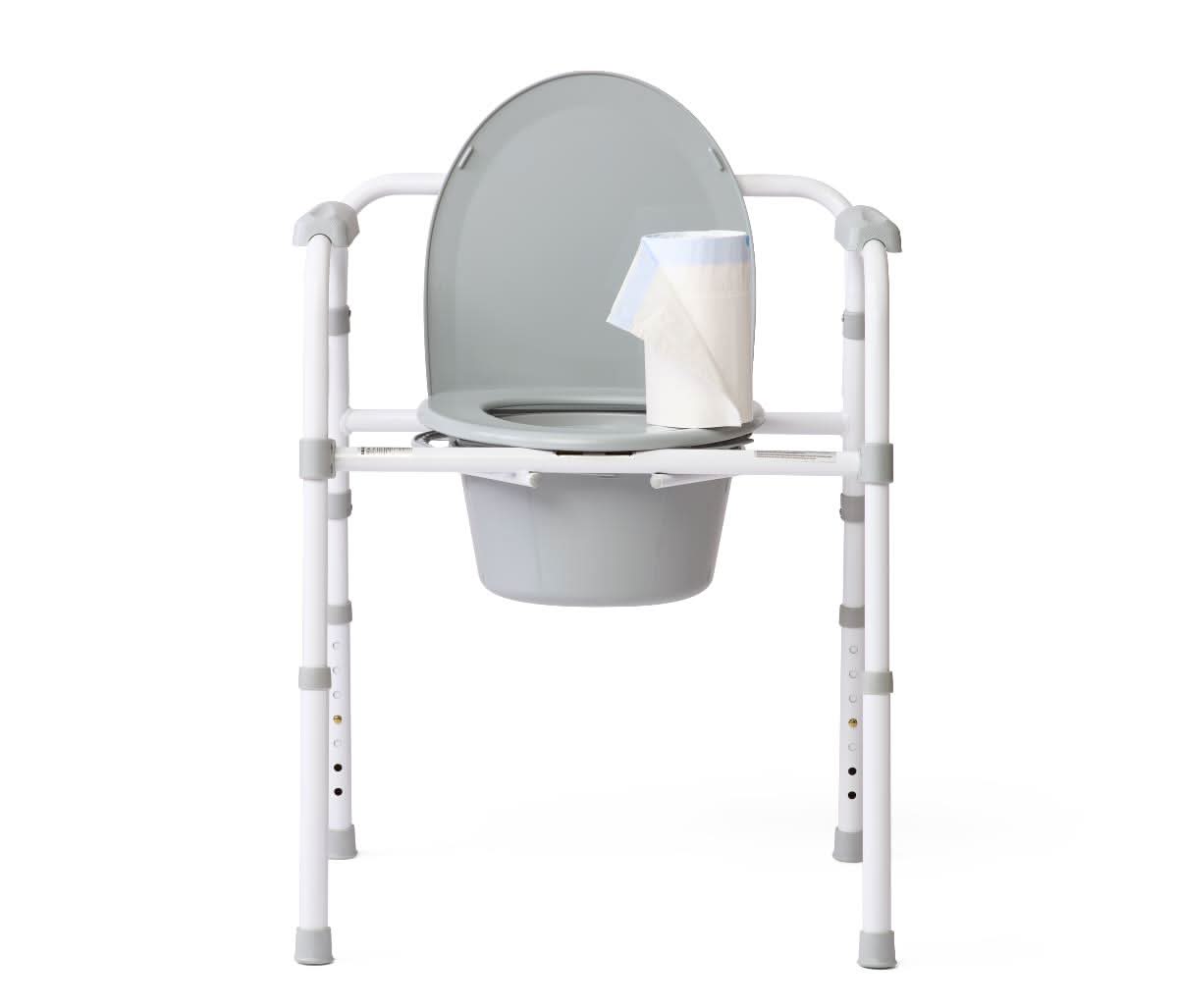 Medline Toileting Safe and Easy Kit with 3-in-1 Folding Commode