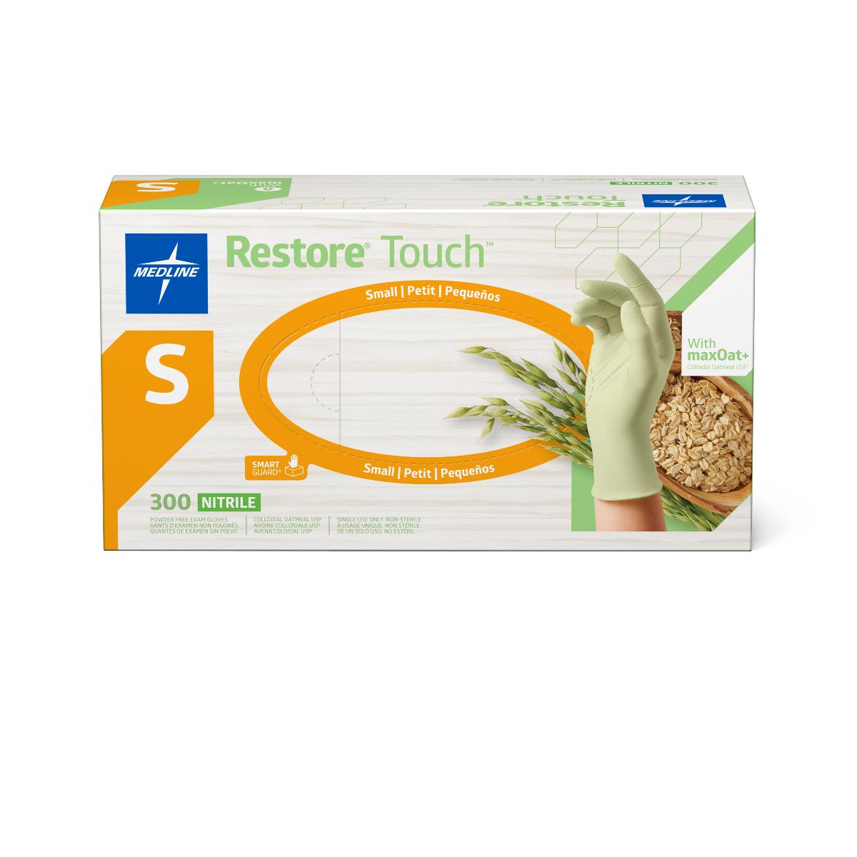 Medline Restore Touch Nitrile Exam Gloves with Oatmeal