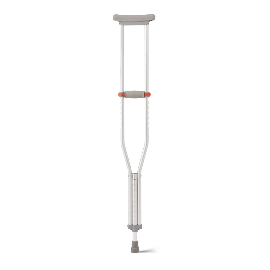 Medline Aluminum Crutches with Red Dot Hand Grip