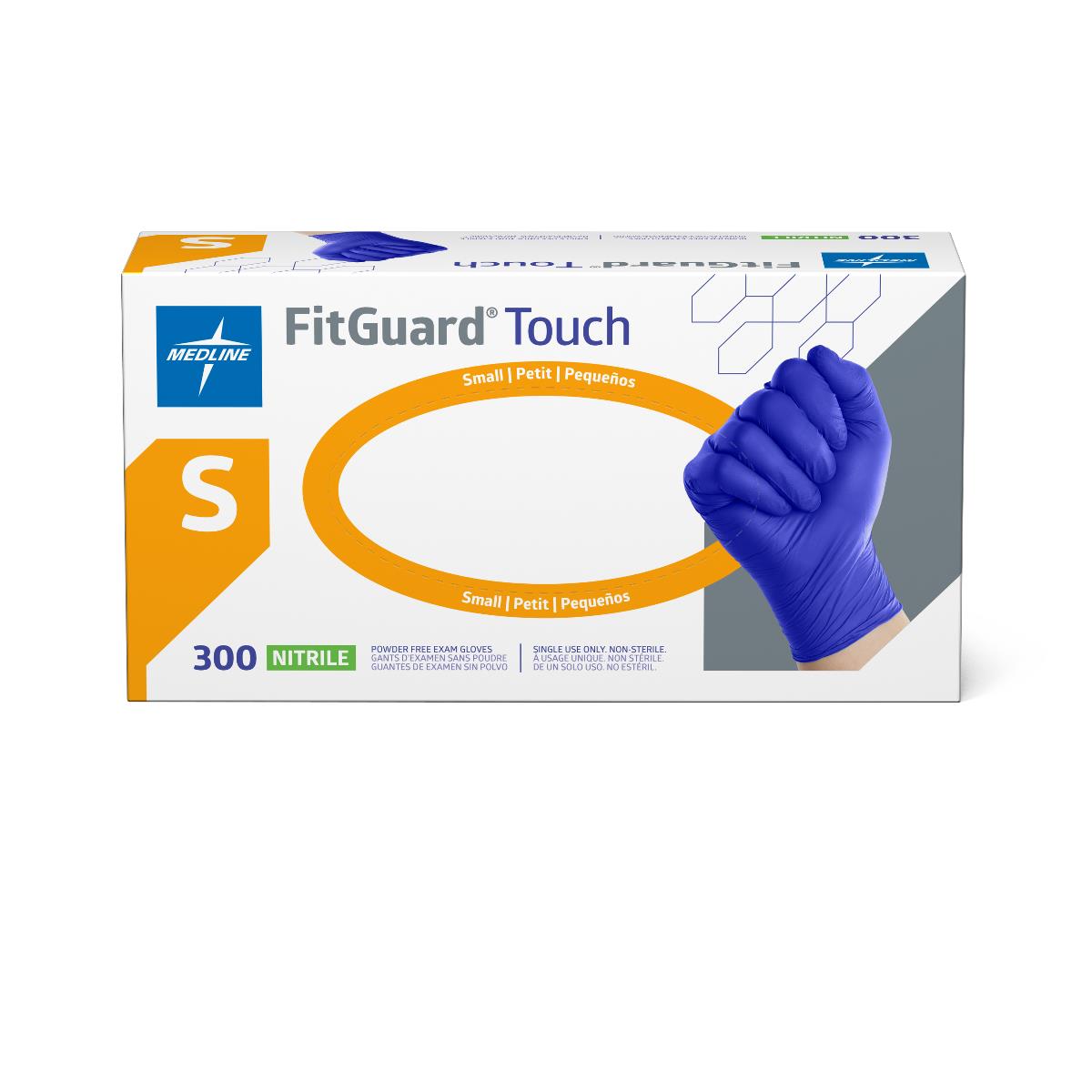 Medline FitGuard Touch Powder-Free Nitrile Exam Gloves