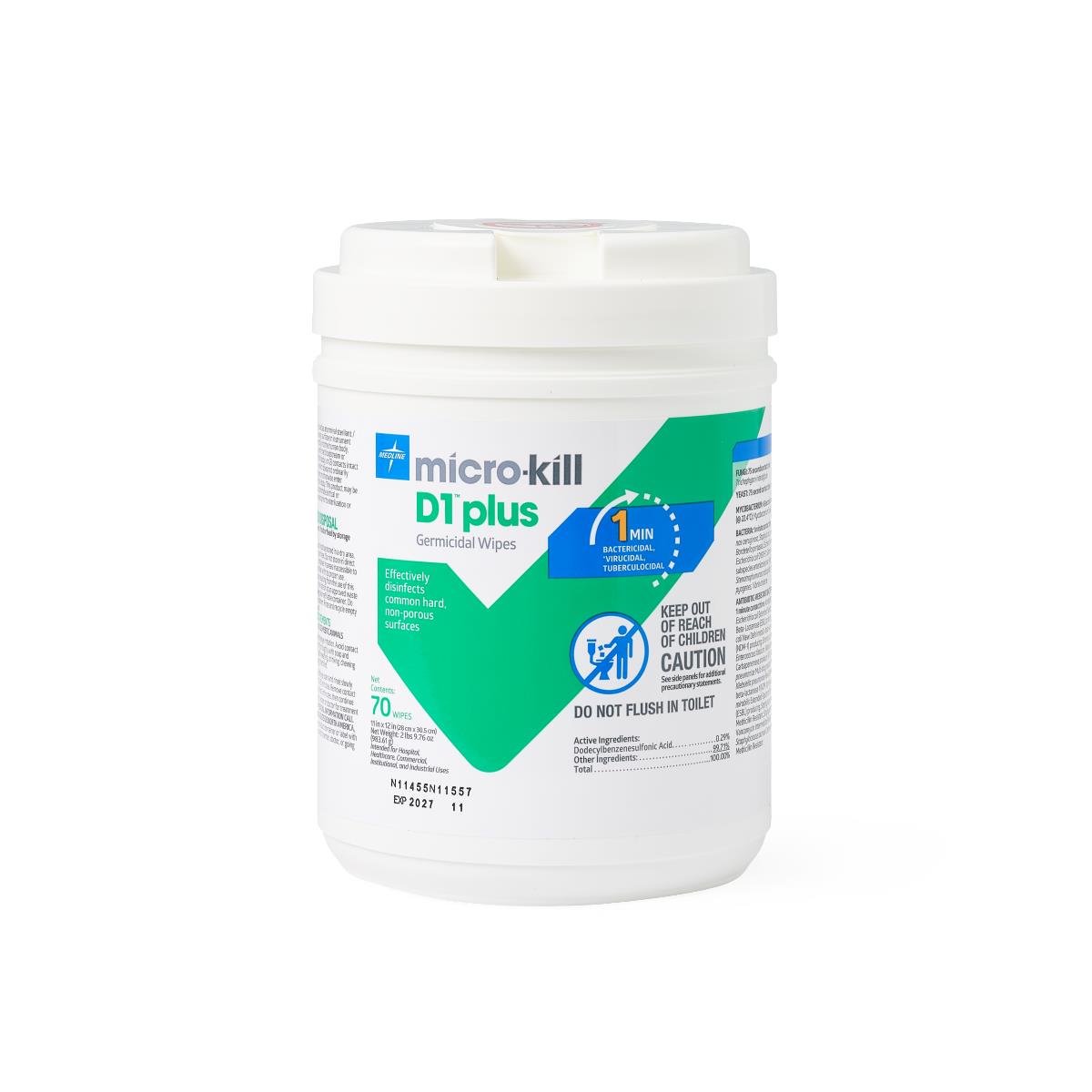 Medline Micro-Kill D1 Plus Wipes