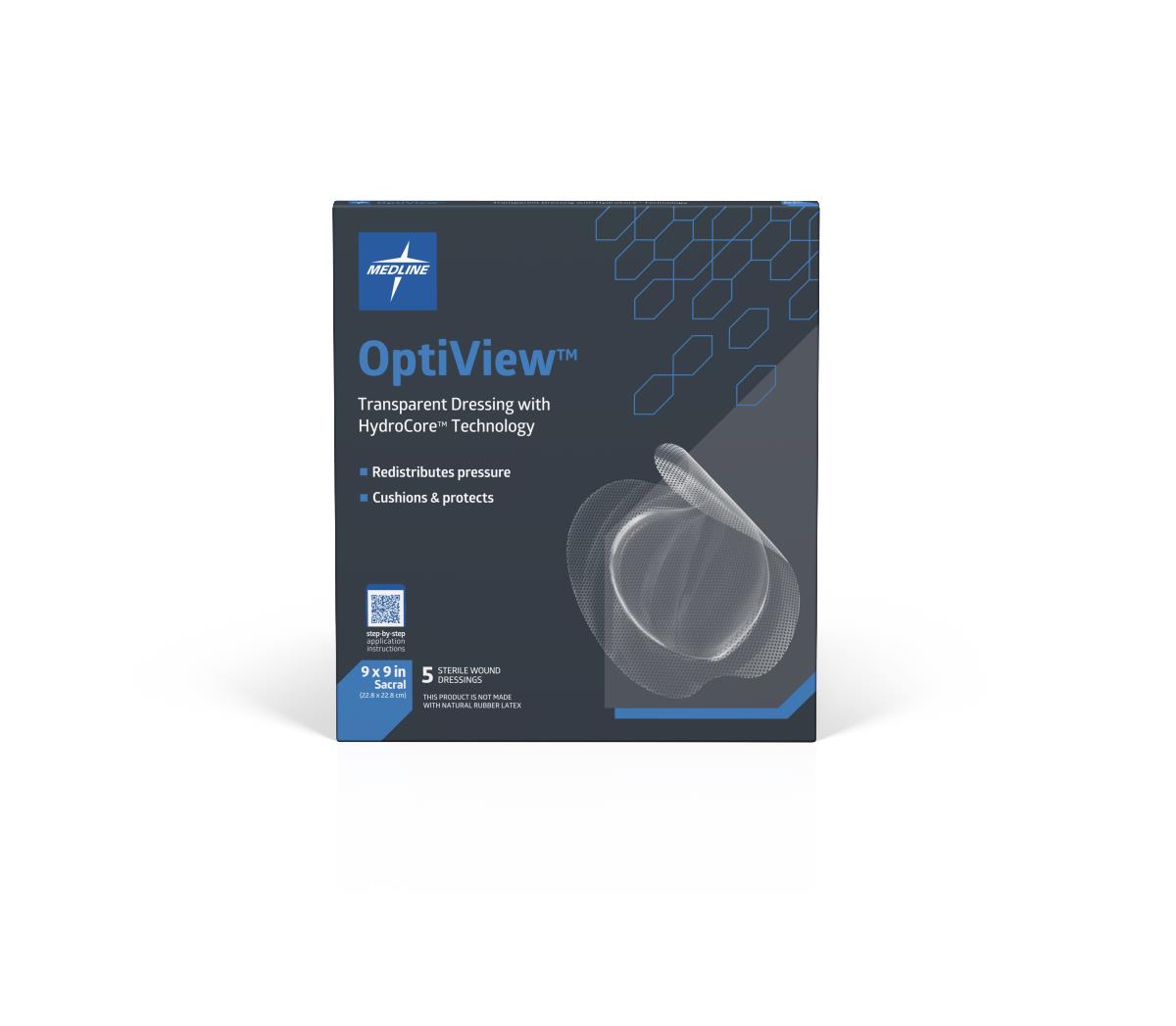 Medline OptiView Transparent Wound Dressings with HydroCore Technology
