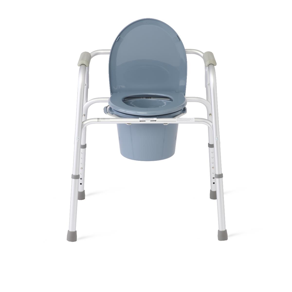 Medline 3-in-1 Fixed Seat Aluminum Commode