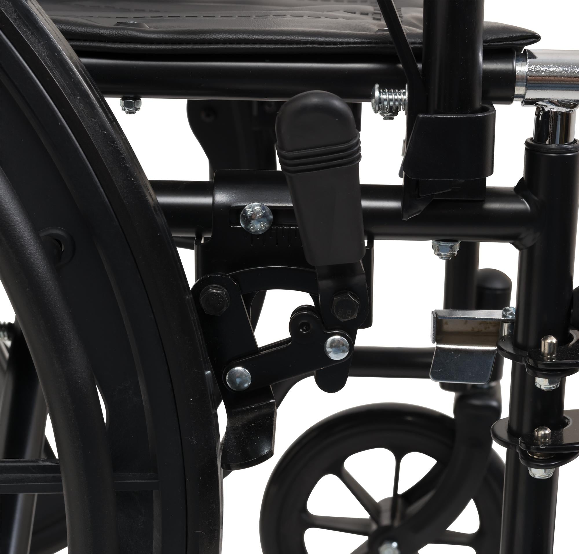 Compass Health ProBasics K1 Lightweight Wheelchair with 20" x 16" Seat, Flip-Back Desk Arms, Swing-Away Footrests