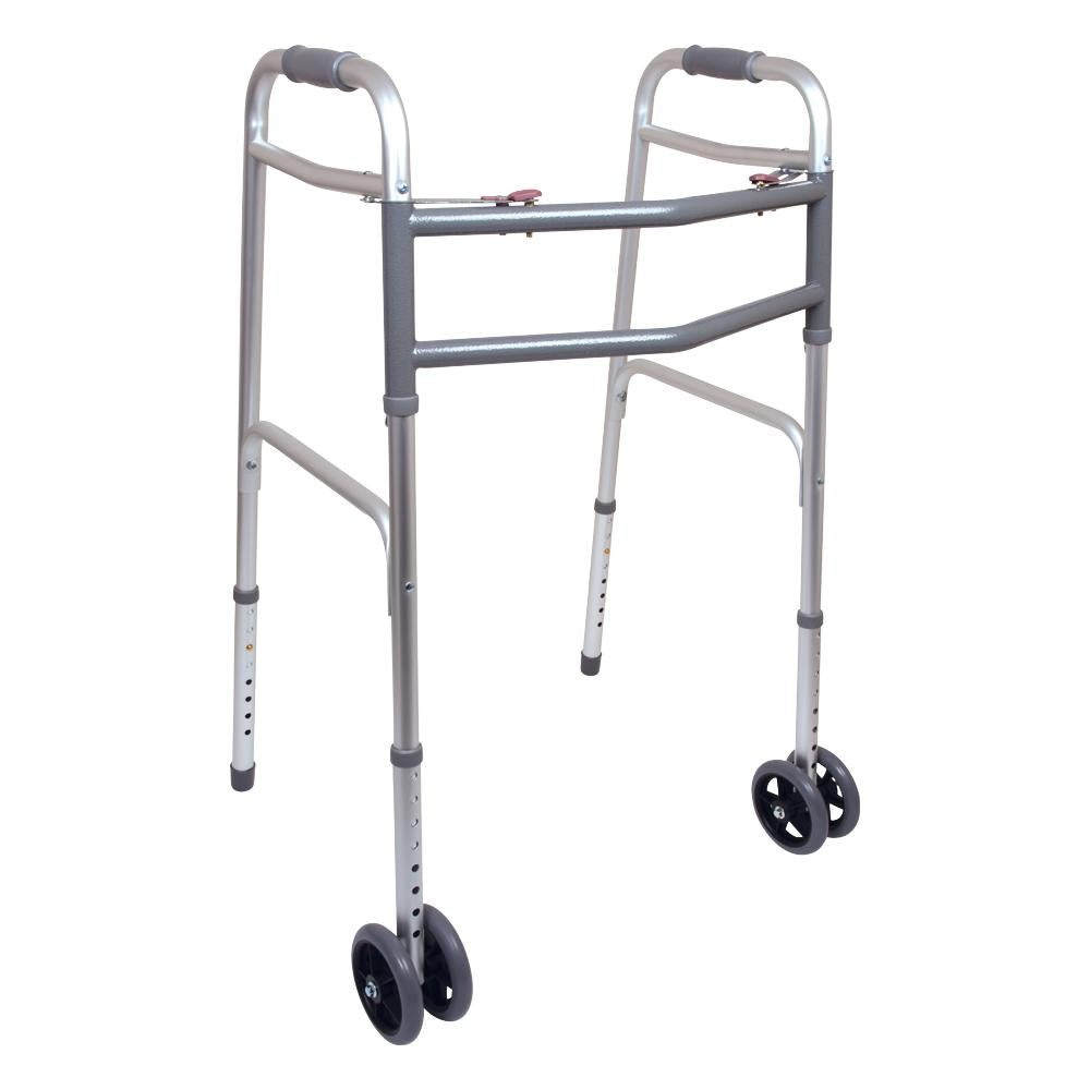 Compass Health ProBasics Bariatric 2-Button Walker with 5-inch Wheels 2/CS