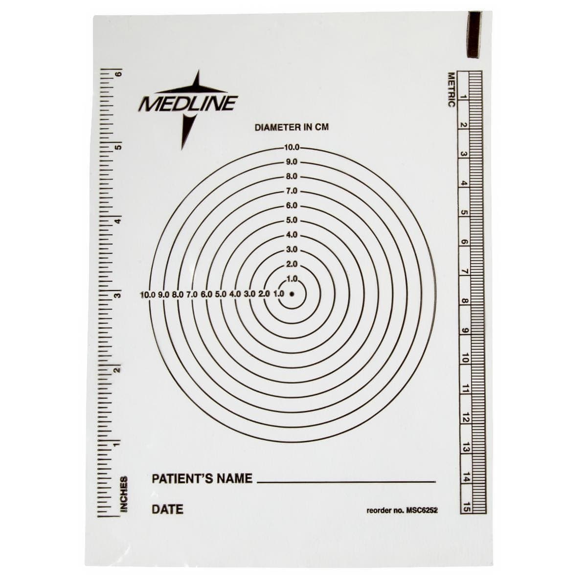 Medline Medline Bullseye Plastic Wound Ruler MSC6252