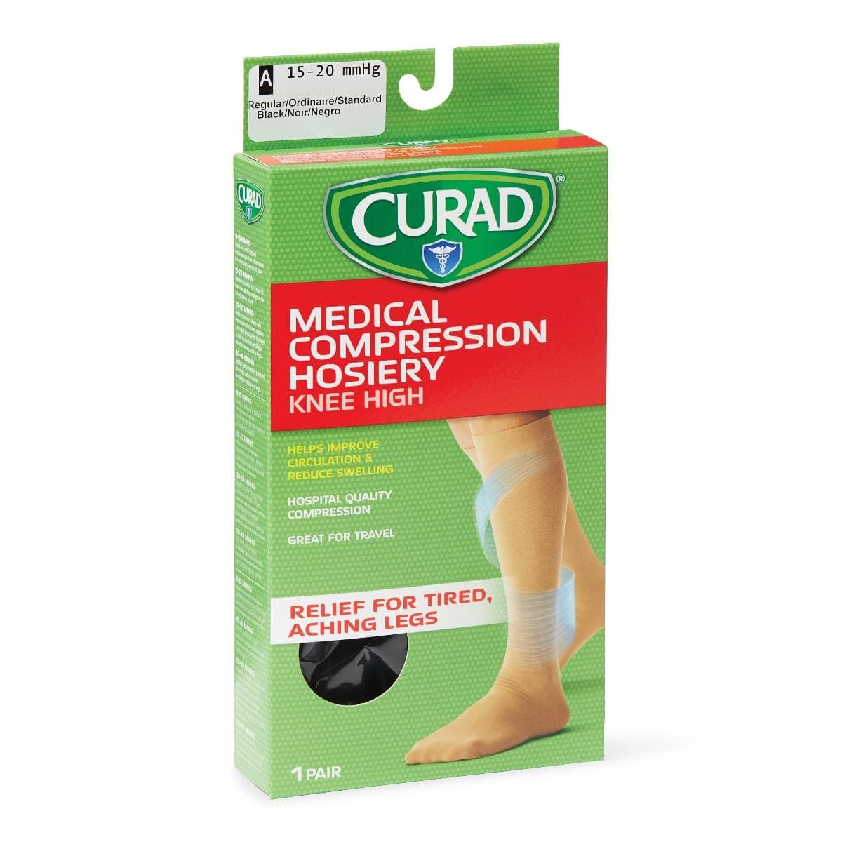 Medline Medline CURAD Knee 15-20mmHg Compression Hosiery MDS1701ABH