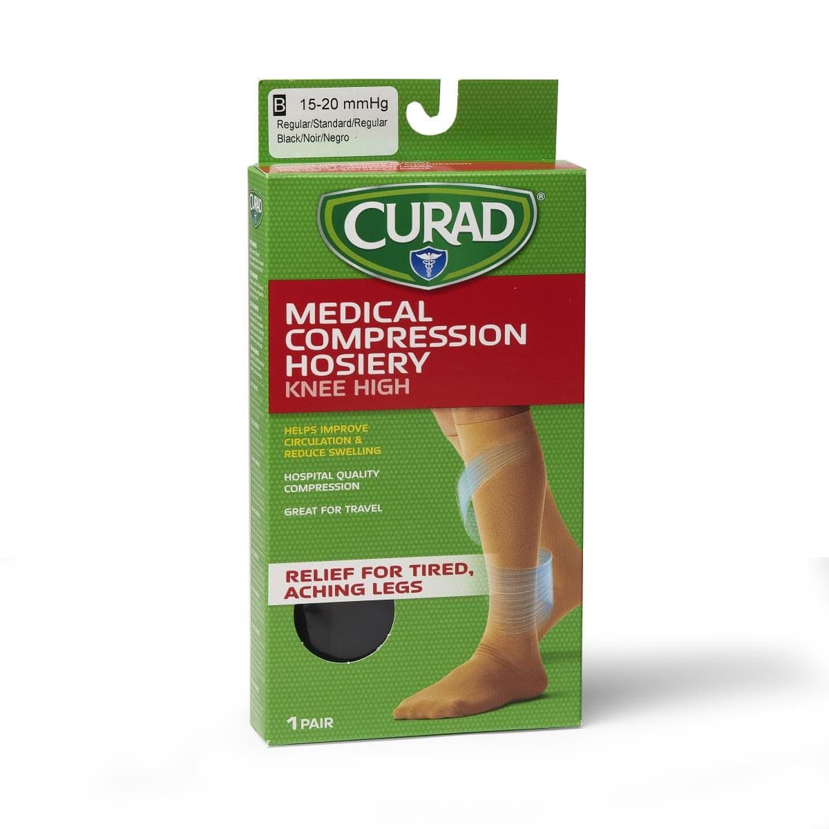 Medline Medline CURAD Knee 15-20mmHg Compression Hosiery MDS1701BBH