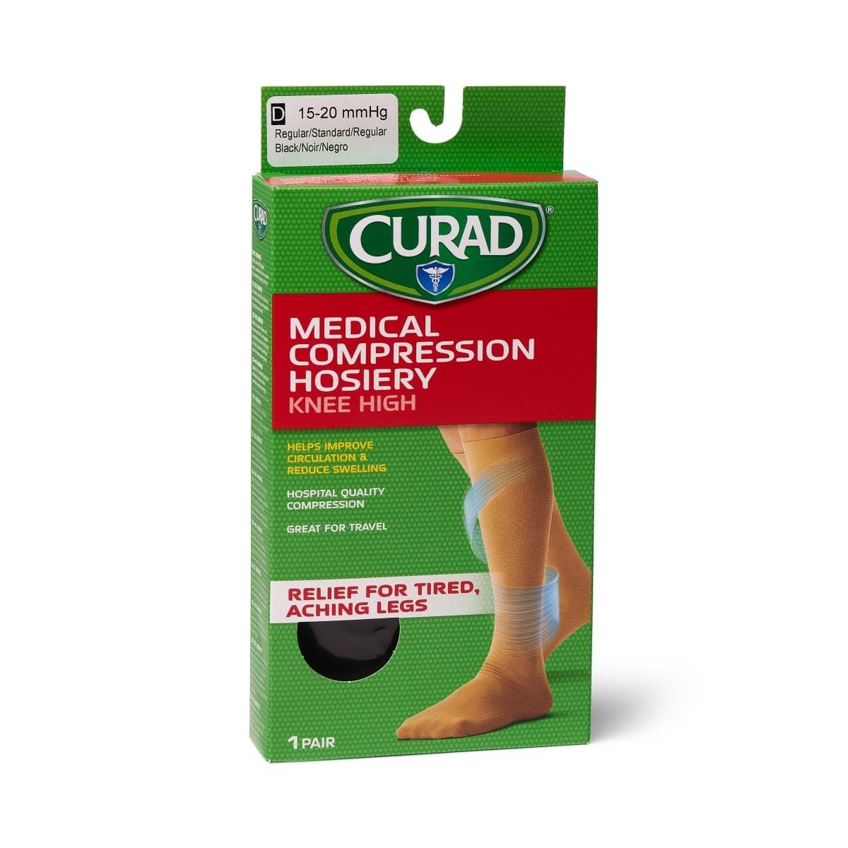 Medline Medline CURAD Knee 15-20mmHg Compression Hosiery MDS1701DBH